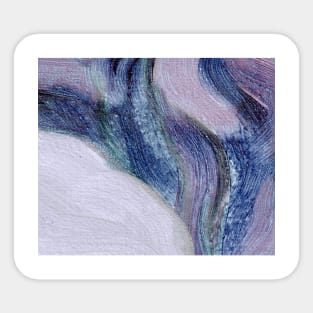 Abstract Oil Painting Very Peri Blue Purple 1c4 Sticker